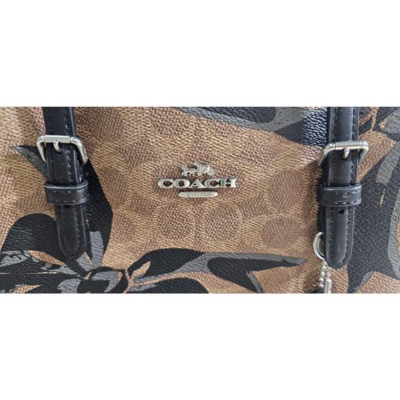 COACH Mollie Tote Bag 25 in Signature Canvas with Bow Print - Picture 3 of 8